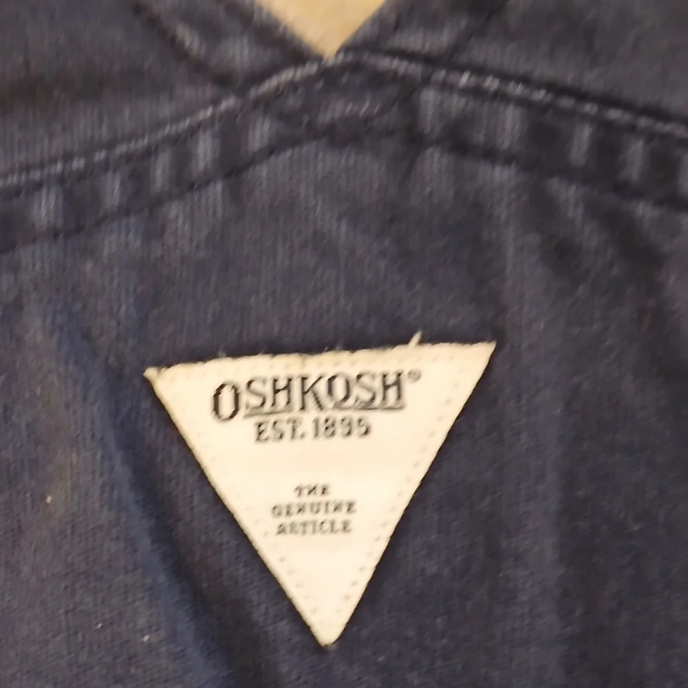 OshKosh B’gosh Lined Navy Overalls – Size 24 Months – Fleece‑Lined Cargo Style